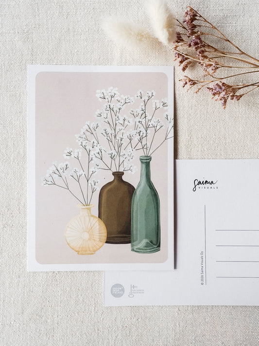 Aurinkopullo -postikortti, 1-osainen