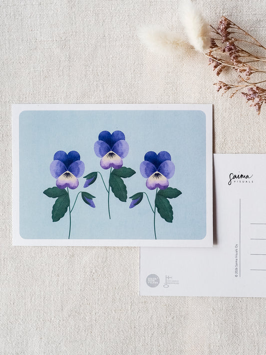 Puutarhaorvokit -postikortti, 1-osainen