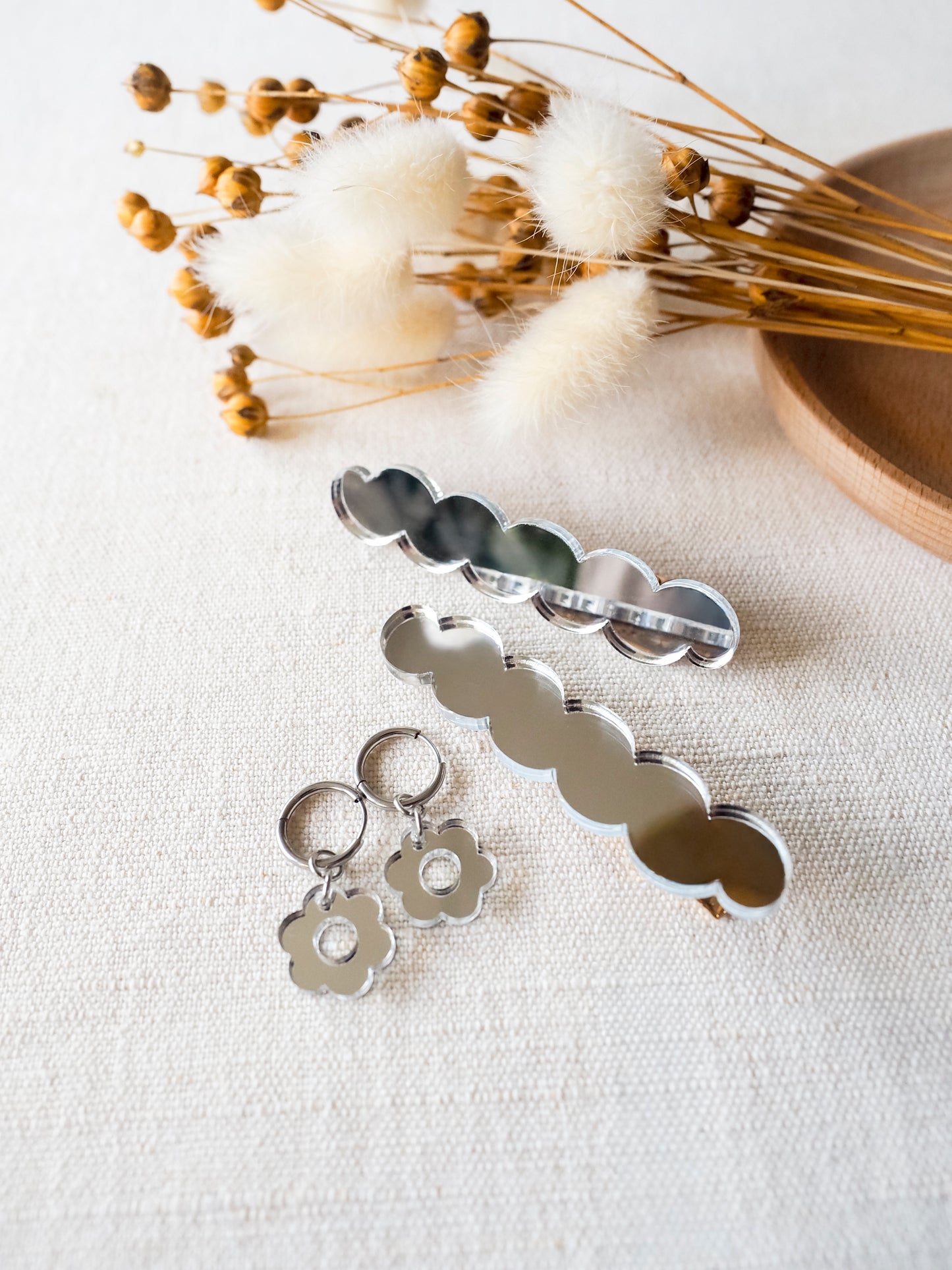 Malla -korvakorut / Peiliakryyli